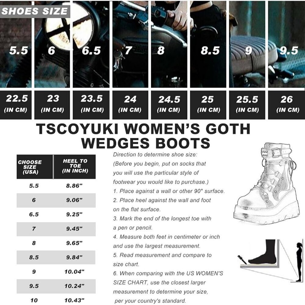 Women Synthetic 4-Black Chunky High Heel Lace Up Motorcycle Combat Boots - Picture 5 of 7